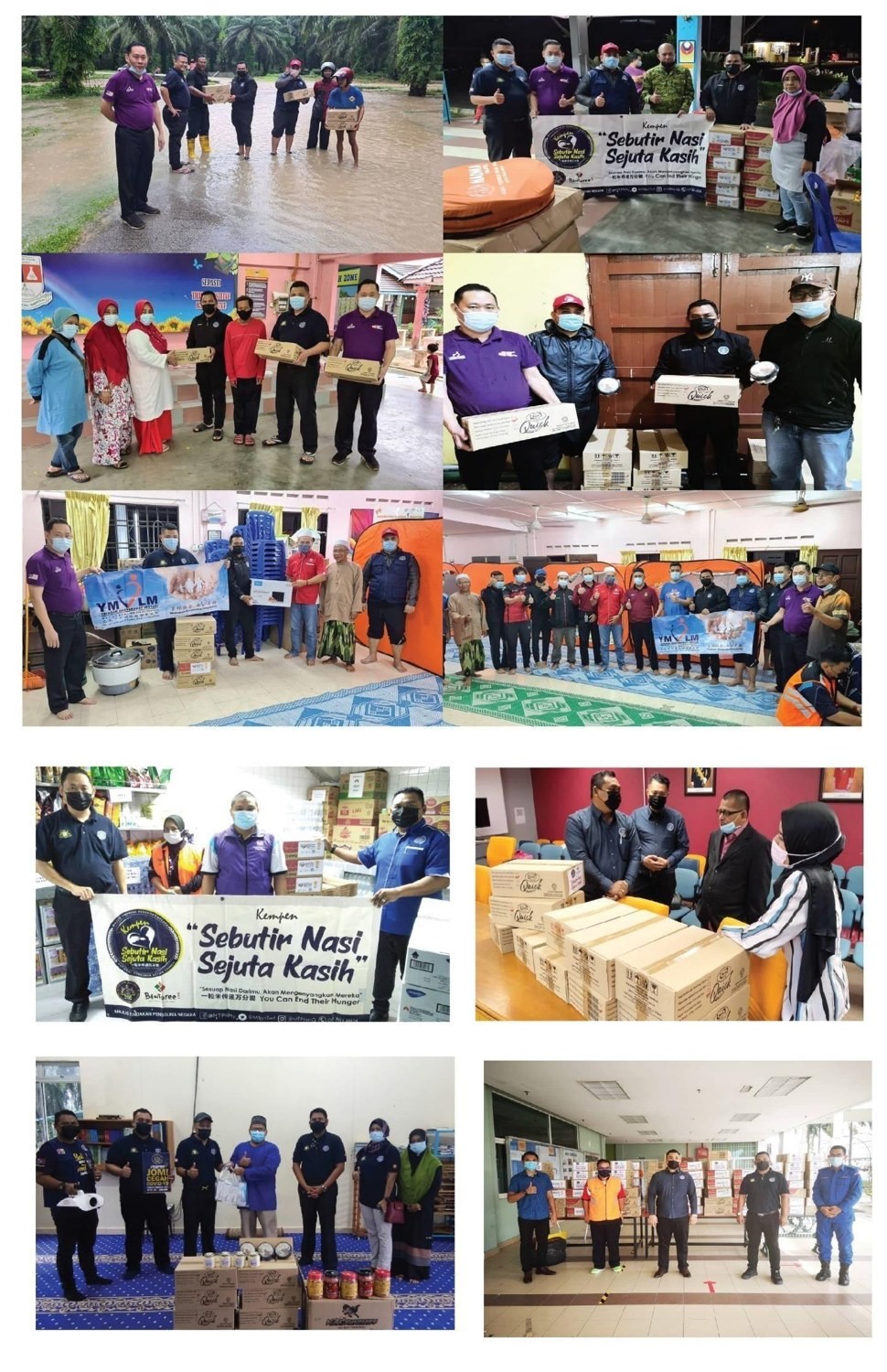 Emergency flood assistance: Support for nine temporary evacuation centres in the Tebrau constituency.
